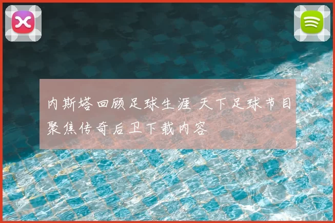 内斯塔回顾足球生涯 天下足球节目聚焦传奇后卫下载内容