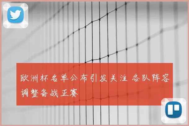 欧洲杯名单公布引发关注 各队阵容调整备战正赛