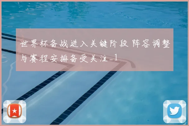 世界杯备战进入关键阶段 阵容调整与赛程安排备受关注_1